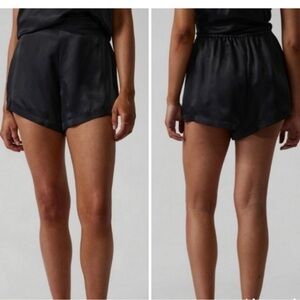 Athleta calm cool short cooling fabric black silky pajama Shorts